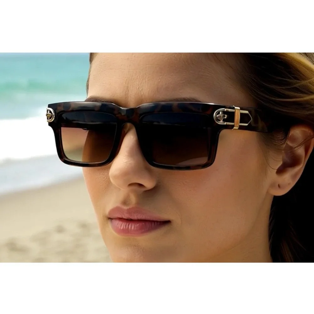 Sunglasses Women Men Sunglasses Tortoise Square Shades Hip Hop Style Small Lens‎
